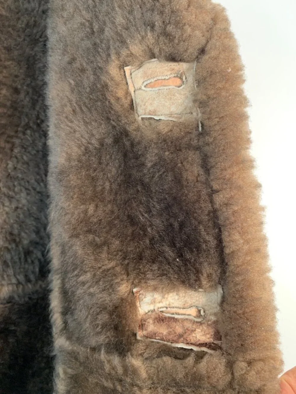 Vintage Gino Leathers Shearling Coat Size 40 Mens USA Brown Western